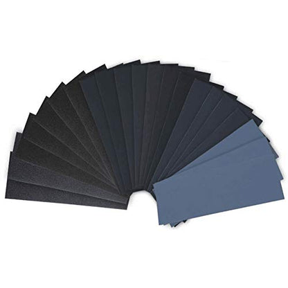 28 Pcs 120 to 3000 Grit Wet Dry Sandpaper Assortment 9 * 3.6 Inches for Automotive Sanding - size: 28 Pcs