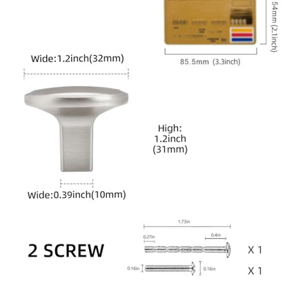 10 Pack Brushed Satin Nickel Kitchen Cabinet Knobs - color: Brushed Satin Nickel, size: Knob