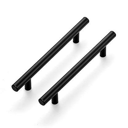Ravinte Matte Black Cabinet Handles 7.38" Length, 5" Hole Center,10 Pack - size: 7.38 Inch (5 Inch Hole Center)