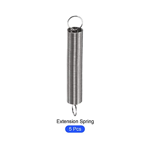 METALLIXITY Extension Spring (0.6x8x60mm/0.03"x0.32"x2.37") 5Pcs, Stainless Steel Tension Spring Wire - for Home Repair Construction Machinery - size: 0.03"x0.32"x2.37"