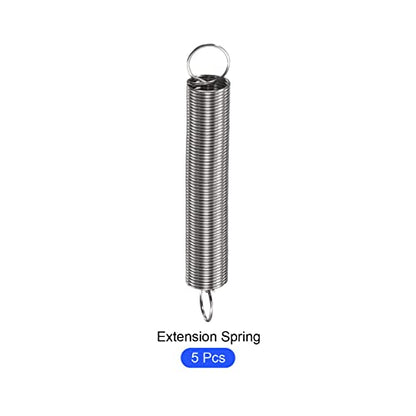 METALLIXITY Extension Spring (0.6x8x60mm/0.03"x0.32"x2.37") 5Pcs, Stainless Steel Tension Spring Wire - for Home Repair Construction Machinery - size: 0.03"x0.32"x2.37"