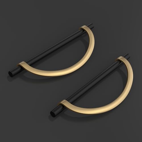 Amerdeco 10 Pack Black Champagne Bronze Cabinet Pulls 7.5 Inch(192MM) Hole Centers Kitchen Cabinet Handles Hardware for Cupboard Handles Drawer Pulls ZH0027 - color: Champagne Black Gold, size: 7.5"/192MM Hole Center, style: 10 Pack