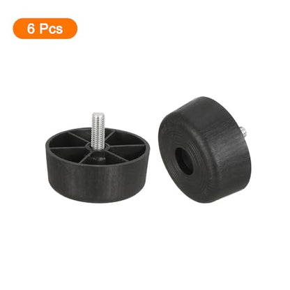 uxcell 6 Pcs M8 x 1 x 2.4 Inch Furniture Legs, Plastic Sofa Couch Legs Tapered Replacement Legs Tapered Feet for Chair Sofa Dresser Cabinets Bed, Black - size: M8 x 1 x 2.4 Inch