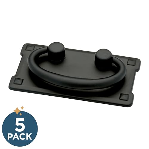 Franklin Brass Mission Cabinet Handles 3" Hole Center Ring Pulls | Matte Black Hardware Kitchen Door, Drawers, Dressers, Furniture P62076-FB-C1 (Pack of 50) - size: 3 Inch Center-to-Center, 50-Pack