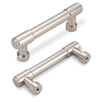 10 Pack 3 Inch(76mm) Kitchen Cabinet Handles Brushed Satin Nickel Cabinet Pulls Alloy Drawer Pulls Solid Cabinet Hardware - color: Brushed Satin Nickel, size: 3'' Hole Center(76mm)