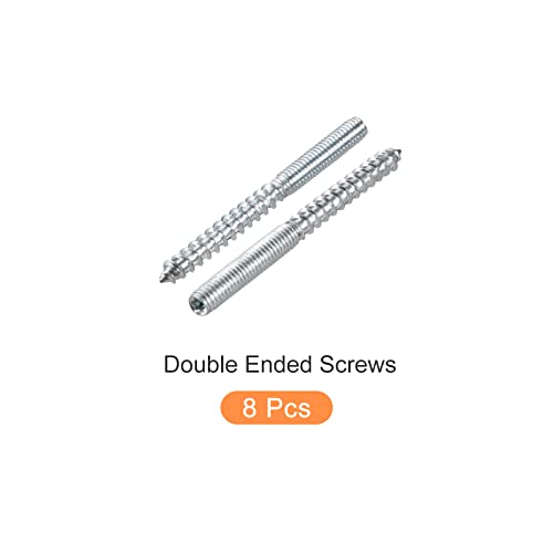 METALLIXITY Double Ended Screws (M6x70mm) 8pcs, Hanger Bolts Carbon Steel Self-Tapping Double Sided Screws - for Home Repairs - size: M6x70mm