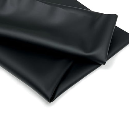 Faux Leather Fabric,54"x180" Thick Durable Synthetic Upholstery Leather Vinyl, Soft Smooth Waterproof, Durable,Replacement Renovate for Wallets, DIY Projects, Furniture, Car Seats 5 Yards-Black - color: Black, size: 5 Yards (54" x 180")