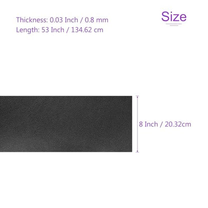 DMiotech 1 Pack 8 Inch x 53 Inch Faux Leather Sheet Furniture Cover Fabric Skin Black PU Leather Roll for Handmade DIY Craft Projects - color: Black, size: 8 Inch x 53 Inch