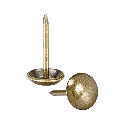 uxcell Upholstery Nails Tacks 9mm Dia 17mm Height Retro Round Thumb Push Pins Bronze Tone for Furniture Sofa Headboards, 100 Pcs - size: 9mm x 17mm