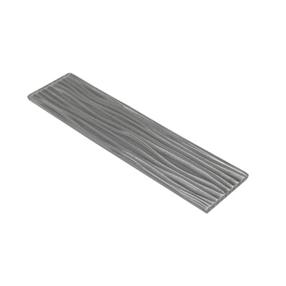 Lovdeco Grey Water Wave Glass Subway Tile, Glass for Bathroom Kitchen Backsplash Wall, 3 x 12 Inch, 4 Sq.Ft. - color: Gray, size: 3 x 12 Inch