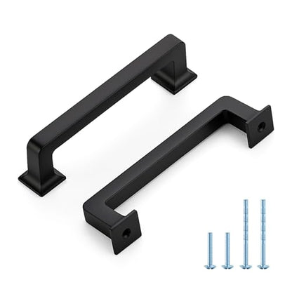 HOME EDIT Matte Black Cabinet Handles Zinc Pulls 3-3/4 Inch 10 Pack - color: Matte Black, size: 3-3/4 inches Hole Center