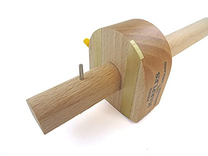 Pin Marking Gauge Beechwood Half-Round Head with Brass Wear Strips