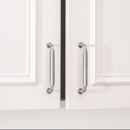 Goldenwarm 10 Pack 3-3/4 Inch Brushed Nickel Cabinet Pulls Solid Handles - color: Brushed Satin Nickel, size: 3-3/4 Inch Hole Center