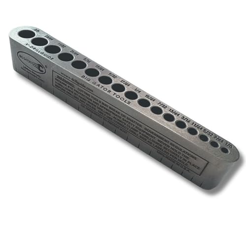Big Gator Tools The Original V-Drill Guide STD1000DGNP, Sizes 1/8–3/8 Inch.