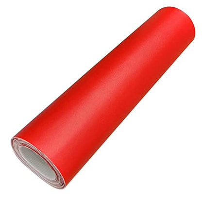 HYANG Smooth Solid Color Red Faux Leather Sheets 1 Rolls 12"X53" (30cmX135cm),Faux Leather is Great for, Bows,Earrings Handmade DIY Craft Projects Making - color: Red