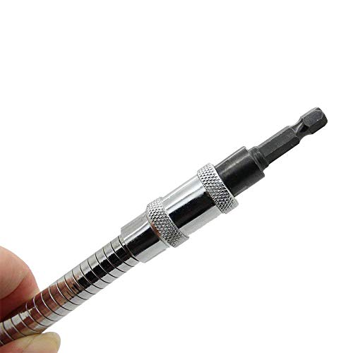 Flexible Drill Bit Extension w/Right Angle Adapter 11.5" Shaft