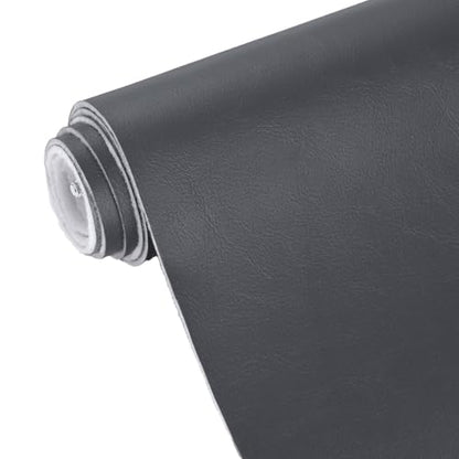 Faux Leather 1.3mm Upholstery Fabric by the Yard 55x36 Inch Blue Grey - color: Blue Grey, size: Pre Cut 1 Yard
