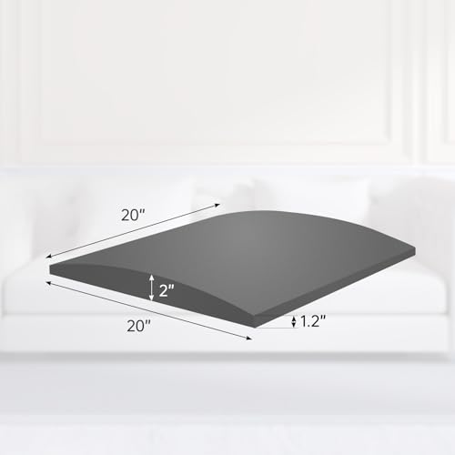 Nigoone 3 Pack Couch Sofa Cushion Support 20"x 20" Foam for Sagging Seat-High Density Foam Under Furniture Loveseat Chair Seat Cushion Sag Repair Anti Slip, Dark Grey