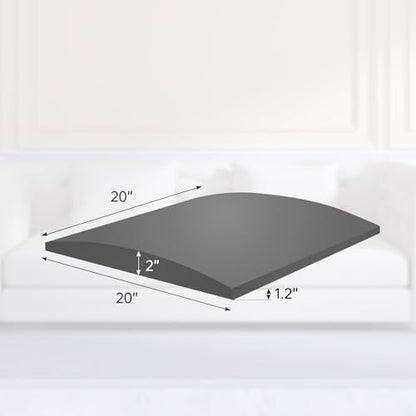 Nigoone 3 Pack Couch Sofa Cushion Support 20"x 20" Foam for Sagging Seat-High Density Foam Under Furniture Loveseat Chair Seat Cushion Sag Repair Anti Slip, Dark Grey