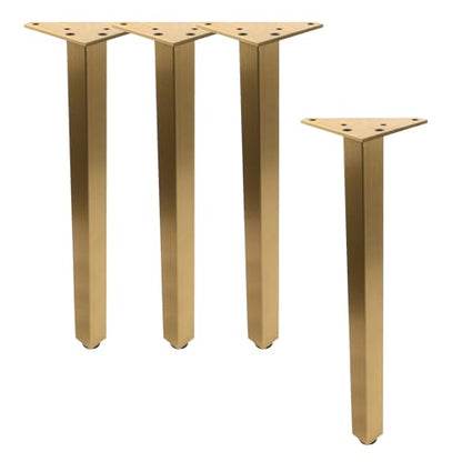 Geesatis 14" Adjustable Table Legs,Brushed Antique Gold Furniture Legs,4Pcs - color: Brushed Antique Gold, size: 14In