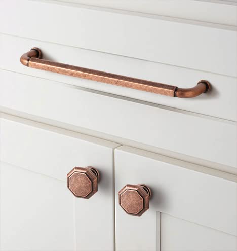 Goo-Ki 6 Pack 3 Inch （76mm） Hole Center Cabinet Pulls Antique Copper Zinc Alloy Kitchen Drawer Pulls Drawer Handles 3.45 Inch Length 2201-AC-76 - color: Antique Copper, size: 3 Inch Hole Centers