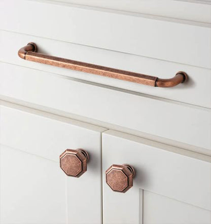 Goo-Ki 6 Pack 3-3/4 Inch （96mm） Hole Center Cabinet Pulls Antique Copper Zinc Alloy Kitchen Drawer Pulls Drawer Handles 4.2 Inch Length 2201-AC-96 - color: Antique Copper, size: 3-3/4 inch Hole Centers