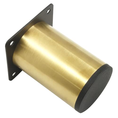 Gold Set of 4 Stainless Steel Furniture Legs 3 Inch/ 80 mm - size: 3 Inch