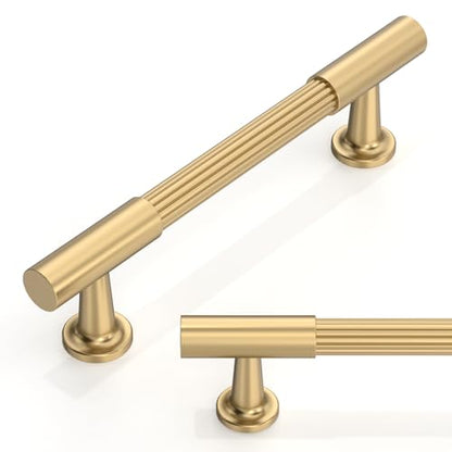 10 Pack Champagne Bronze Cabinet Pulls 3.75 Inch(96mm) Honey Bronze Kitchen Cabinet Handles Solid Heavy Duty Drawer Pulls - color: Champagne Bronze, size: 3.75" Hole Center