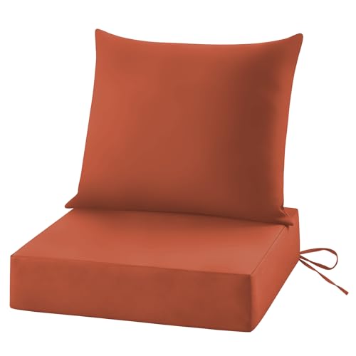 Ourdoor Deep-Seat Cushion Set, 24 * 24 * 5.75inch, Spice, Set of 1 - color: Spice