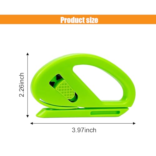2PCS Wrapping Paper Cutter, Snitty Safety Vinyl Film Cutting Tool with Blade, Carbon Fiber Utility Knife, Craft Knife, Suitable for Window Tint Car Wrap, Craft Making - color: Green