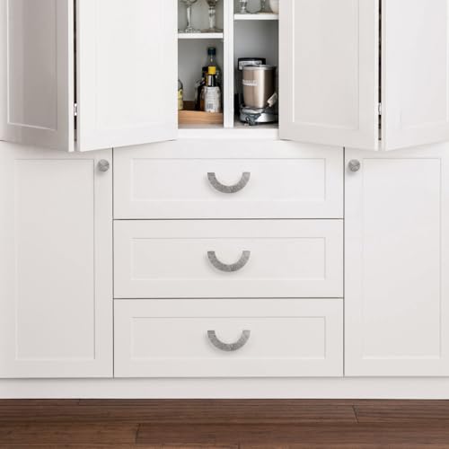Goo-Ki 3''(76 mm) Hole Centers Luxurious & Sturdy Zinc Alloy Cabinet Handls,Satin Nickel Cabinet Pulls for Kitchen,Drawer,Cupboard & Wardrobe,6 Pack - color: Satin Nickel, size: 3'' Hole Centers