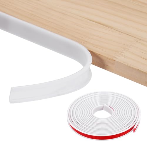 uxcell U-Shape Edge Banding, 0.63 Inch x 19.7Ft TPE Self-Adhesive Veneer Edging Trim Furniture Flexible Corner Edge Protector for Cabinets Countertop Shelves Restoration, White - color: White, size: 0.63 Inch x 19.7Ft
