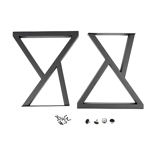 16 Inch Metal Table Legs Set of 2, 440 lbs Capacity Desk Legs - size: 16 Inch