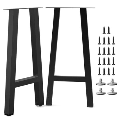 Metal Furniture Legs H-Shape,Black Set of 2, 40H x 20W - size: 40 IN