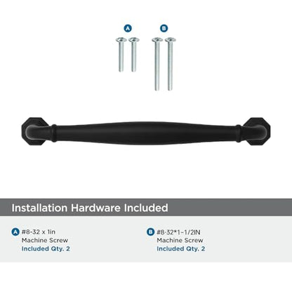 10 Pack 3 Inch Hole Center Matte Black Heavy Duty Solid Cabinet pulls Ideal for Dressers, Bathroom, cabinets, and Kitchens cabinets. - color: Matte Black, size: 3 Inch Hole Center, style: 10 Pack