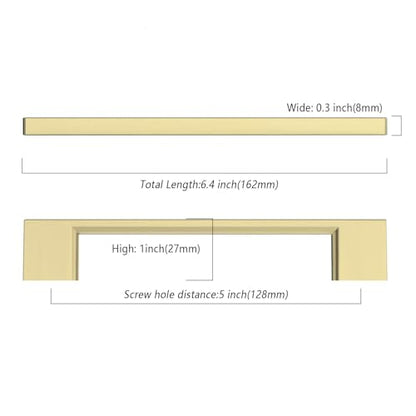 9BUILD 10 Pack Gold Cabinet Pulls - 5 Inch Handles for Drawer & Cabinet - color: Brushed Gold, size: 5"/128MM Hole Center, style: 10 Pack