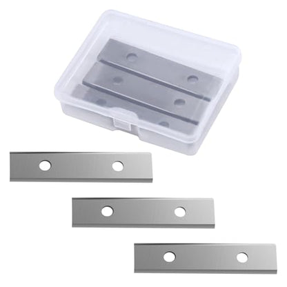 3PCS Paint Scraper Carbide Blades Double-Edged Reversible Heavy Duty Replacement Blades Paint Scraper Blades Replacement Blades to Remove Paint, Varnish, Wood, Glue, Fit
