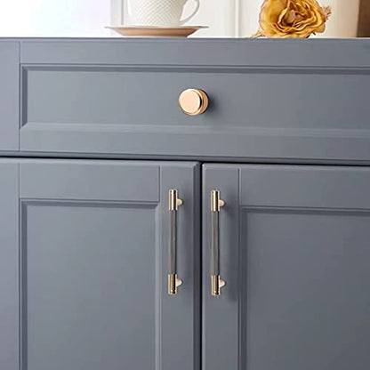 6 Pack 1 Inch Cabinet Knobs Gold and Grey Cupboard Aluminum Knobs Drawer Knobs Cabinet Knobs - color: Gold and Grey Knob, size: 1 Inch
