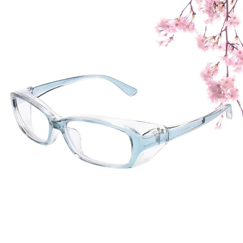 SooGree Safety Goggles Glasses Anti-pollen Dust Scratch Protective Eyewear Detachable Lens Myopia Frame - color: Blue