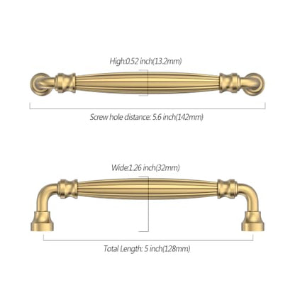10 Pack 5 Inch Champagne Bronze Cabinet Pulls, Kitchen Hardware - color: Champagne Bronze, size: 5" Hole Center