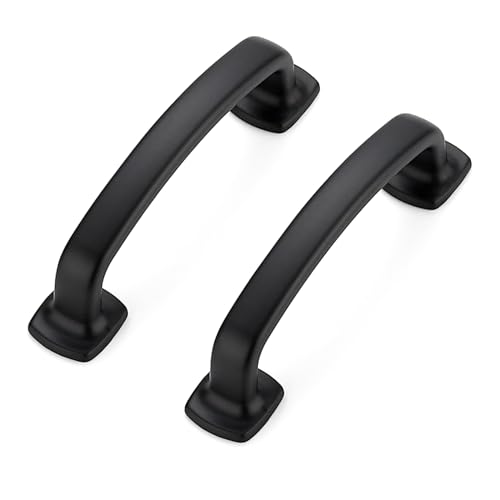 10 Pack Black Cabinet Handles, 3" Hole Center Arch Drawer Pulls - color: Black, size: 3" Hole Center