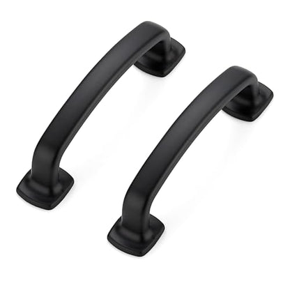 10 Pack Black Cabinet Handles, 3" Hole Center Arch Drawer Pulls - color: Black, size: 3" Hole Center