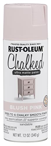 Rust-Oleum Chalked All-in-One Ultra Matte Blush Pink Spray Paint - color: Blush Pink, size: 12 Ounce (Pack of 1)