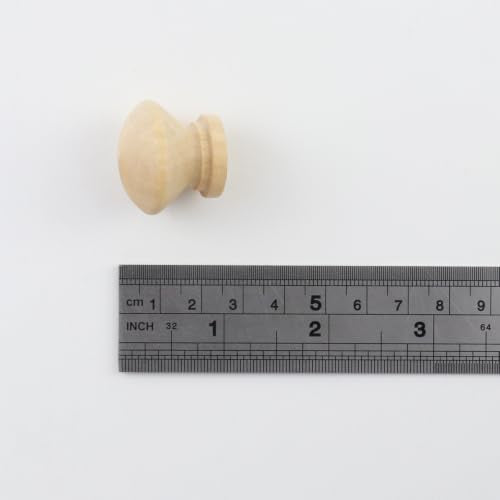 UTALAND 27mm Wood Unfinished Drawer Knobs, Unthreaded Wooden Knobs, 1" Dia - color: Unifished (Non-threaded), size: 27mm