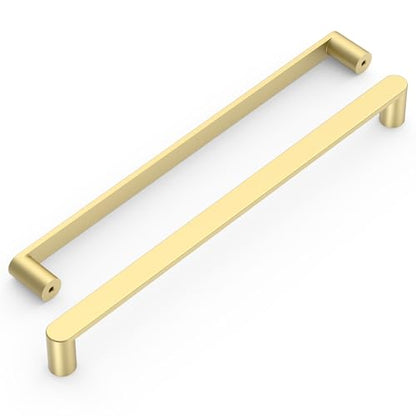 Amerdeco 10 Pack ZH0005MGP Brushed Gold Cabinet Pulls 10" - color: Brushed Gold, size: 10" hole center