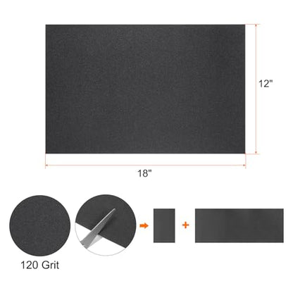 HARFINGTON 10pcs Sandpaper 120 Grit 18 x 12 Inch Silicon Sanding Sheets - size: 120 Grit