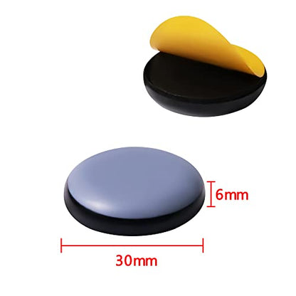 Furniture Sliders for Carpet and Hardwood Floors Adhesive Furniture Glides Sliders,Self-Stick PTFE (Teflon) Furniture Sliders Pads ,Floor Protectors(8，round-30mm, 1-1/5in) - size: round30mm