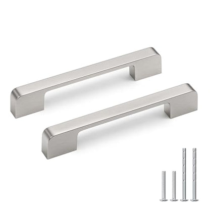 Brushed Nickel Cabinet Pulls 5 Inch Nickel Cabinet Handles 10 Pack - color: Brushed Nickel, size: 5 Inch (128 mm) Hole Centers