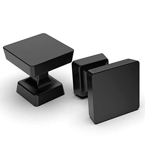 Amerdeco 10 Pack Matte Black Cabinet Knobs 1.2" - color: Matte Black, size: Knob