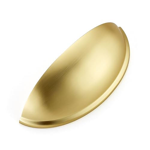 Ravinte Brushed Gold Drawer Pulls Cabinet Cup Pulls 3 Inch 5 Pack - color: Brushed Gold